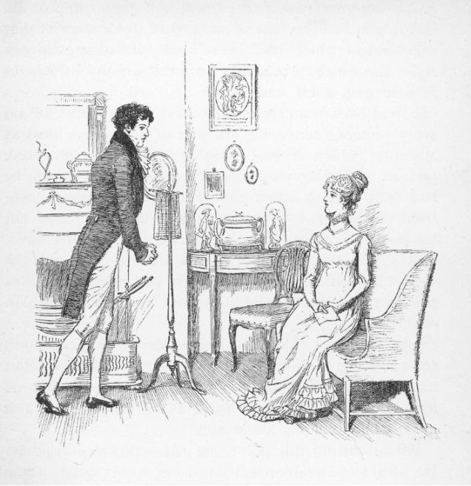 Elizabeth Bennet and Mr Darcy, Pride and Prejudice [Alamy] 