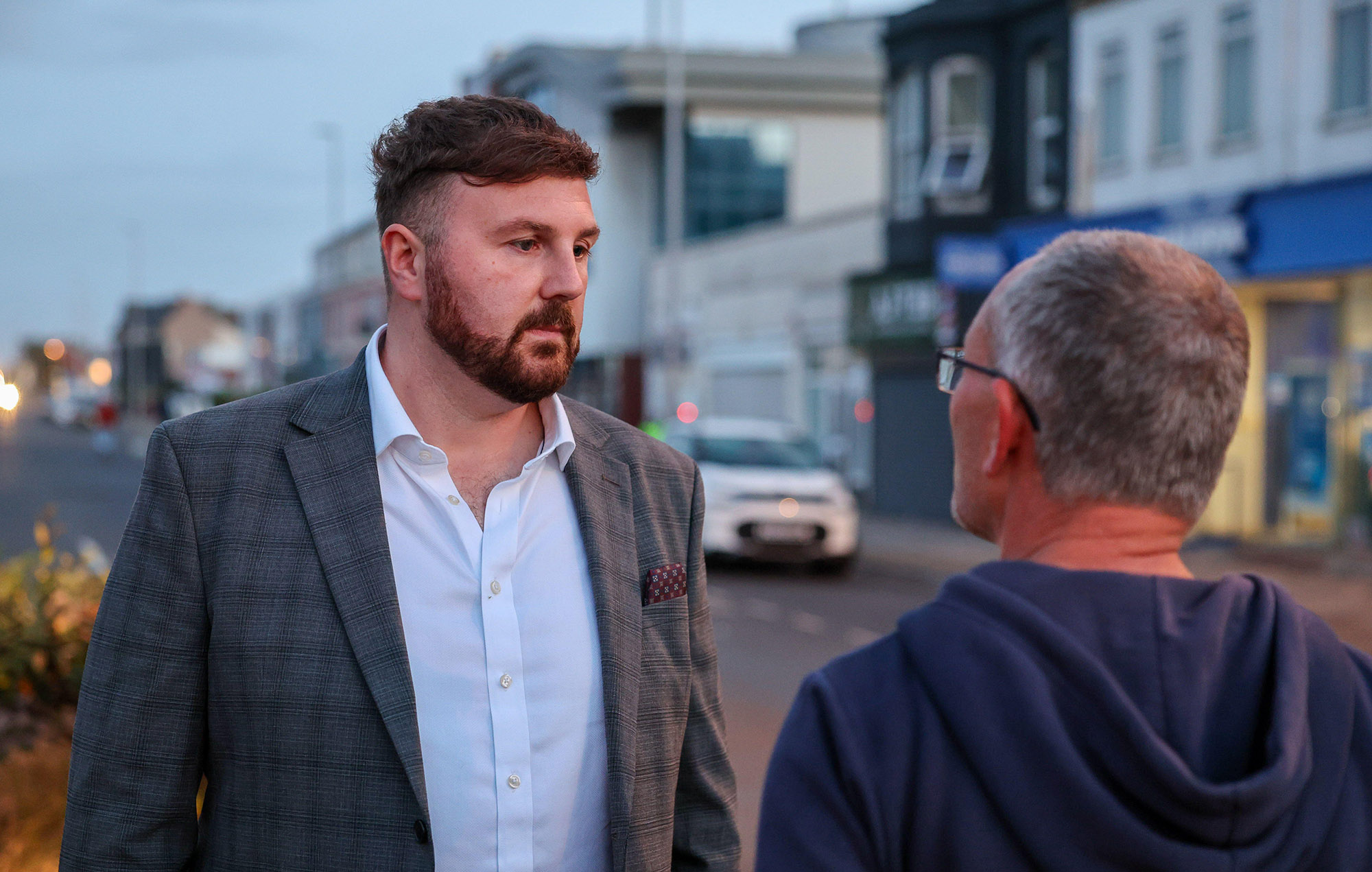 Chris Webb out in Blackpool following anti-racism protests on Wednesday (Alamy)