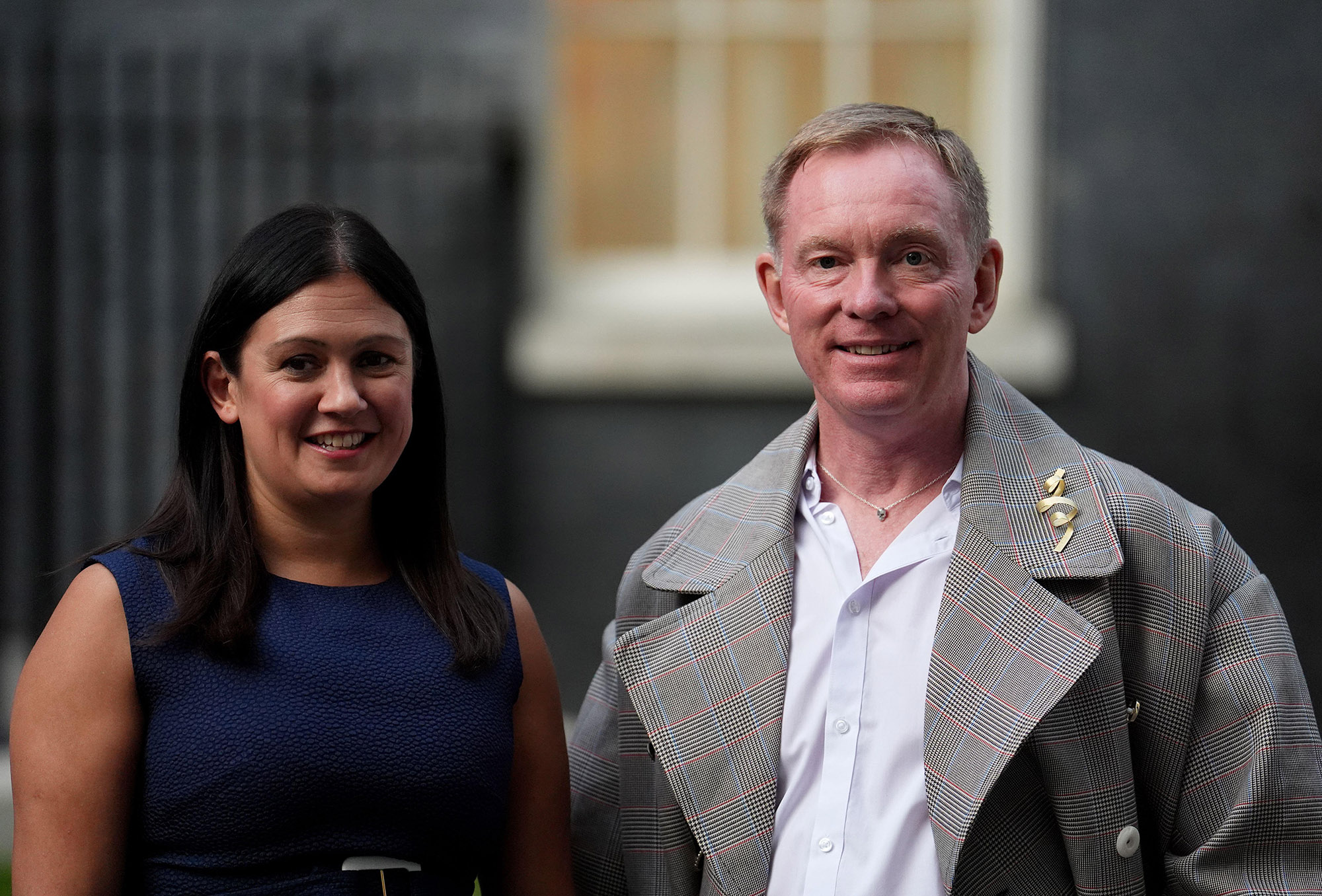 Culture Secretary Lisa Nandy with arts minister Chris Bryant outside Number 10