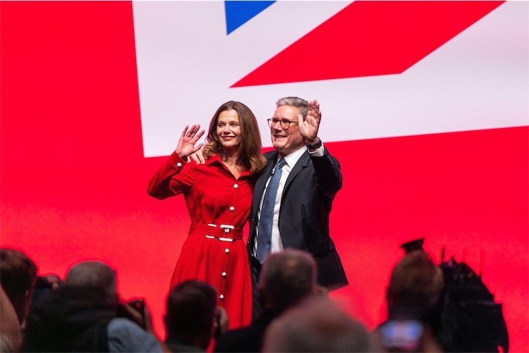 Keir and Victoria Starmer after PM's speech