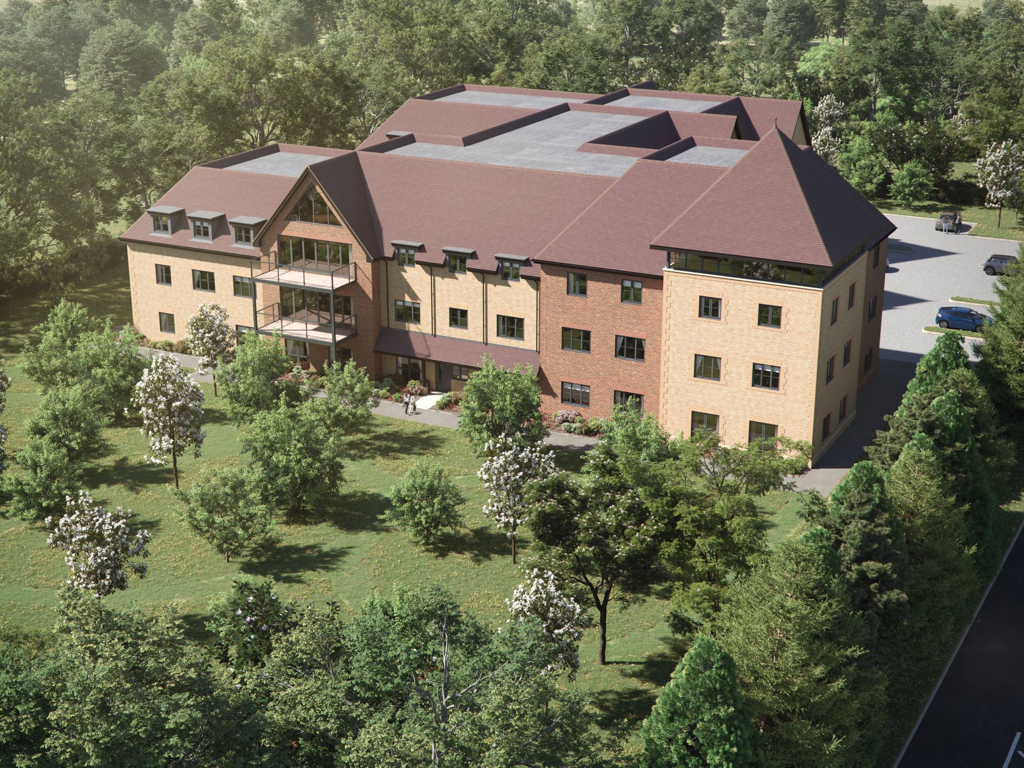 A CGI of HC-One’s care home, The Applewood, being built in Milton Keynes