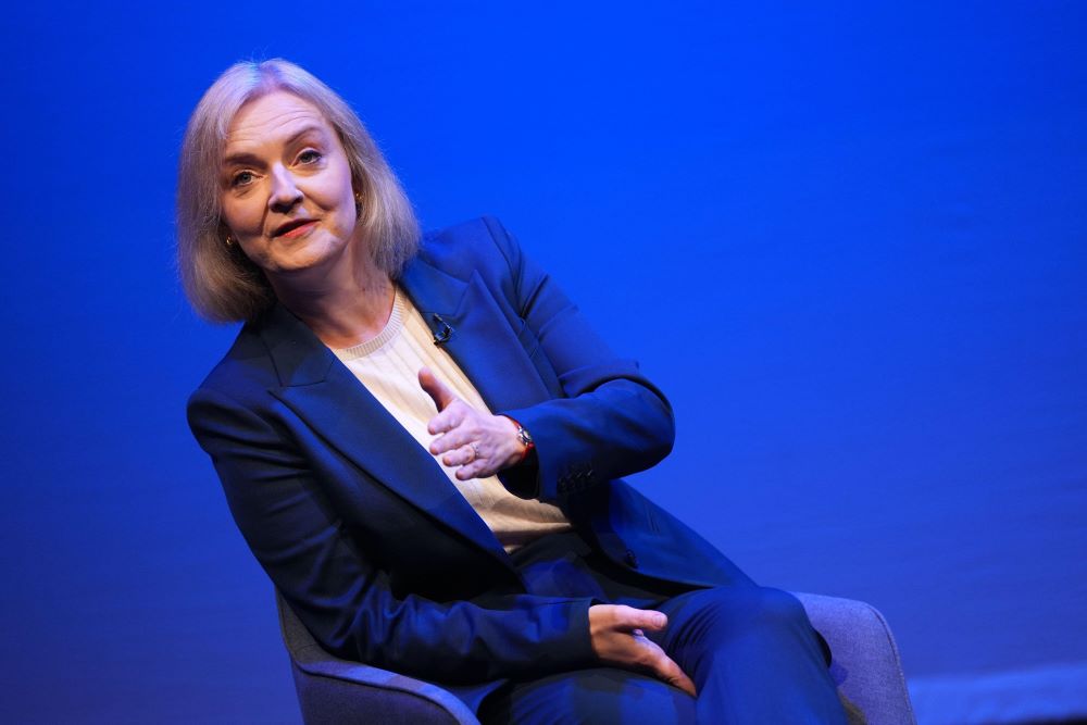 Liz Truss during the Conservative Party Conference at the International Convention Centre in Birmingham